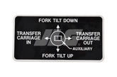 10130488 Decal, Std Fork Tilt & Transfe (Supersedes 30488A) | JLG